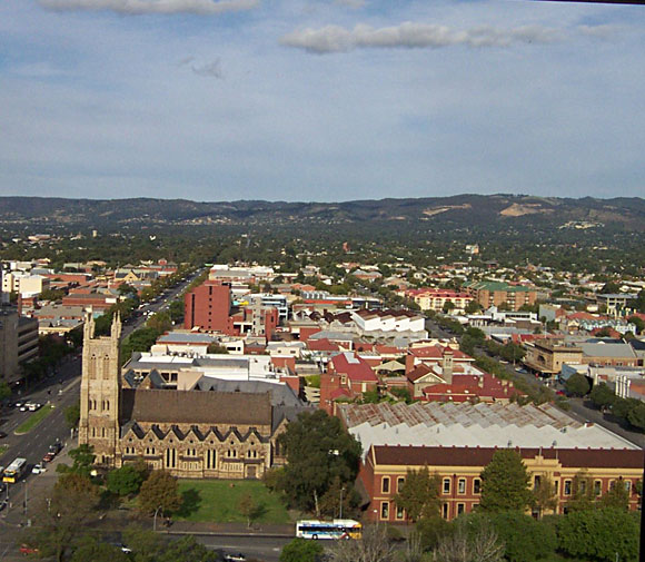 Adelaide city centre view