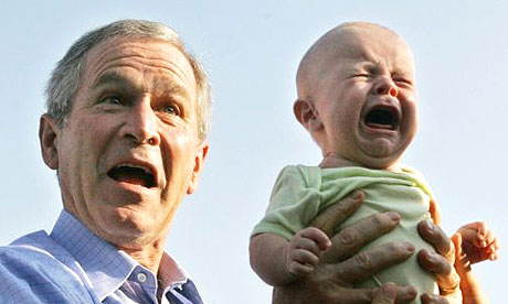 George W Bush and baby